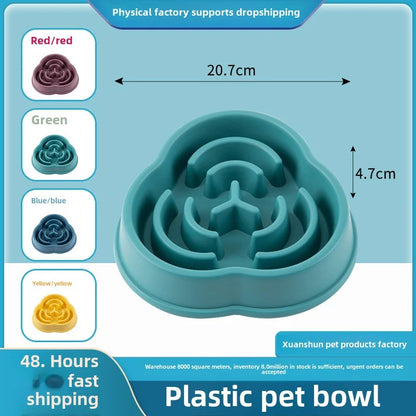 Anti-Choking Slow Eating Pet Bowl