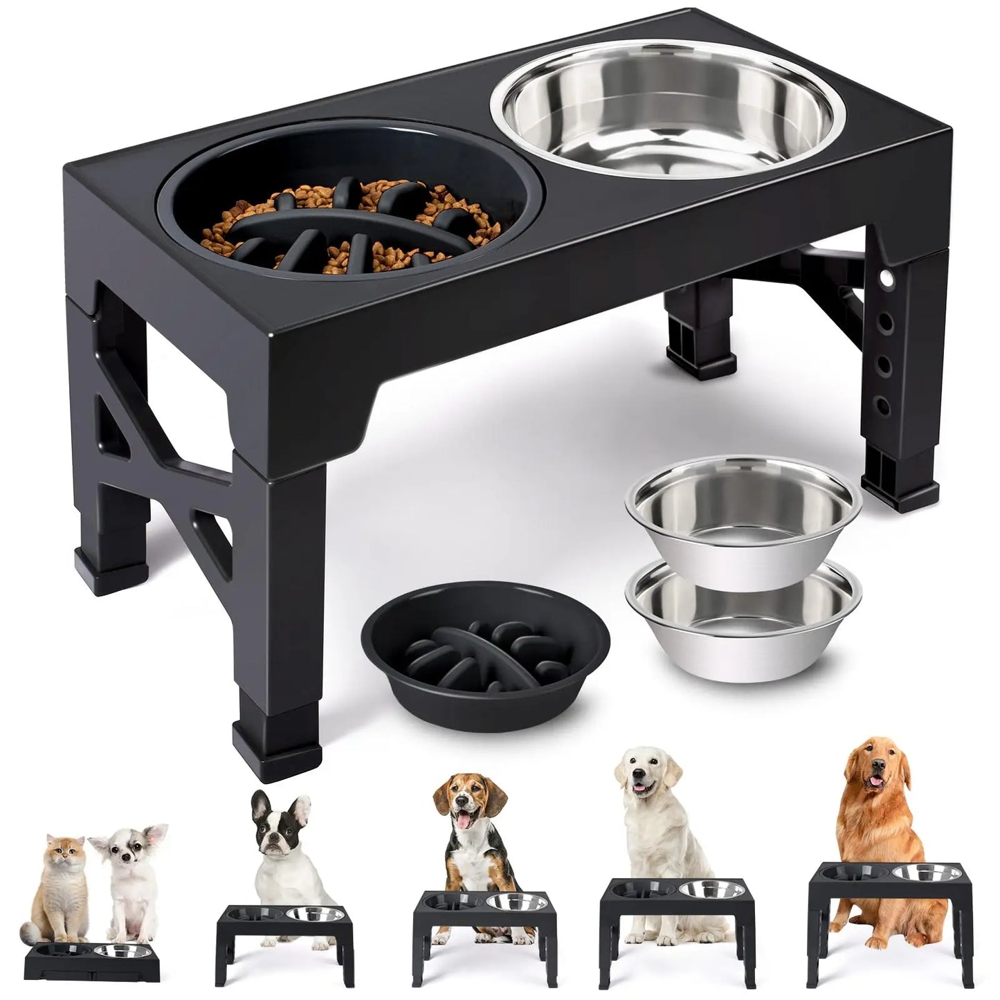Adjustable Elevated Dog Feeder
