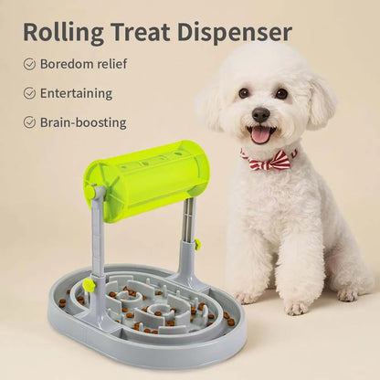 Anti-Choking Interactive Rolling Pet Feeder and Intelligence Enhancer