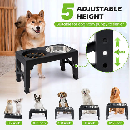 Adjustable Elevated Dog Feeder